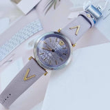 Versace V-Twist Quartz Purple Dial Purple Leather Strap Watch for Women - VELS00219 Authentic Buy Shop Now