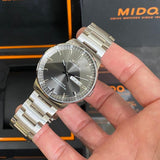Mido Commander II Automatic Chronometer Grey Dial Silver Steel Strap Watch For Men - M021.431.11.061.00 Authentic Buy Shop Now