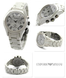 Emporio Armani Valente Chronograph Grey Dial Grey Steel Strap Watch For Men - AR1460 Authentic Buy Shop Now
