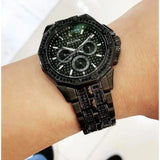Bulova Octova Chronograph Black Crystal Dial Black Steel Strap Watch for Men - 98C134 Authentic Buy Shop Now