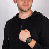 Armani Exchange Hampton Black Dial Black Steel Strap Watch For Men - AX2407 Authentic Buy Shop Now