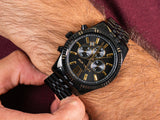 Michael Kors Lexington Chronograph Black Dial Black Steel Strap Watch for Men - MK8603 Authentic Buy Shop Now