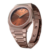 D1 Milano Ultra Thin Brown Dial Gold Steel Strap Watch for Unisex - D1-UTBJ10 Authentic Buy Shop Now