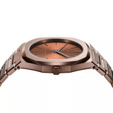 D1 Milano Ultra Thin Brown Dial Gold Steel Strap Watch for Unisex - D1-UTBJ10 Authentic Buy Shop Now