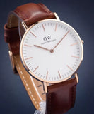 Daniel Wellington Classic St. Mawes White Dial Brown Leather Strap Watch for Men - DW00100035 Authentic Buy Shop Now