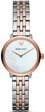 Emporio Armani Modern Slim Analog Mother of Pearl Dial Two Tone Steel Strap Watch For Women - AR11157 Authentic Buy Shop Now