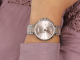 Tommy Hilfiger Angela Chronograph Pink Dial Two Tone Steel Strap Watch for Women - 1782127 Authentic Buy Shop Now