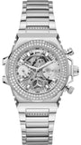 Guess Fusion Chronograph Crystals Silver Dial Silver Steel Strap Watch For Women - GW0552L1 Authentic Buy Shop Now