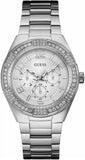 Guess Luna Diamonds Silver Dial Silver Steel Strap Watch for Women - W0729L1 Authentic Buy Shop Now