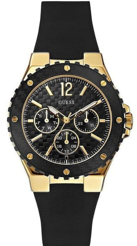 Guess Overdrive Black Dial Black Rubber Strap Watch for Women - W0149L4 Authentic Buy Shop Now