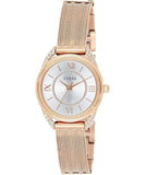 Guess Whisper Silver Dial Rose Gold Mesh Bracelet Watch for Women - W1084L3 Authentic Buy Shop Now