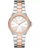 Michael Kors Lennox Three Hand Quartz Silver Dial Two Tone Steel Strap Watch For Women - MK6989 Authentic Buy Shop Now
