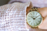 Michael Kors Pyper Quartz Gold Dial Gold Steel Strap Watch For Women - MK3898 Authentic Buy Shop Now