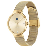 Tommy Hilfiger Lynn Quartz Gold Dial Gold Mesh Bracelet Watch For Women - 1781864 Authentic Buy Shop Now