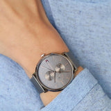 Tommy Hilfiger Jenna Multifunction Grey Dial Grey Mesh Bracelet Watch For Women - 1781945 Authentic Buy Shop Now