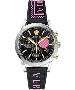 Versace Sport Tech Chronograph Black Dial Black Rubber Strap Watch for Women - VELT00619 Authentic Buy Shop Now