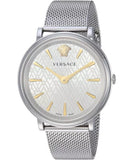 Versace V-Circle Quartz Silver Dial Silver Mesh Strap Watch for Women - VBP050017 Authentic Buy Shop Now