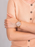 Michael Kors Ritz Chronograph Rose Gold Dial Rose Gold Steel Strap Watch for Women - MK6357 Authentic Buy Shop Now