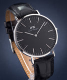 Daniel Wellington Classic Reading Black Dial Black Leather Strap Watch For Men - DW00100135 Authentic Buy Shop Now