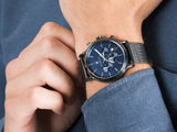 Maserati Epoca Black Edition Blue Dial Black Mesh Bracelet Watch For Men - R8873618008 Authentic Buy Shop Now