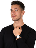 Emporio Armani Luigi White Dial Black Mesh Bracelet Watch For Men - AR11046 Authentic Buy Shop Now