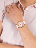 Guess Sparkling Diamonds Pink Dial Pink Rubber Strap Watch for Women - W0032L9 Authentic Buy Shop Now