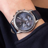Tommy Hilfiger Ari Quartz Diamonds Blue Dial Blue Leather Strap Watch for Women - 1781979 Authentic Buy Shop Now