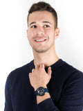 Tommy Hilfiger Decker Quartz Blue Dial Blue Rubber Strap Watch for Men - 1791350 Authentic Buy Shop Now