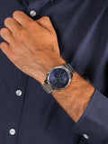 Tommy Hilfiger Deacan Blue Dial Silver Steel Strap Watch for Men - 1791551 Authentic Buy Shop Now