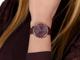 Fossil Jacqueline Burgundy Dial Burgundy Leather Strap Watch for Women - ES4099 Authentic Buy Shop Now