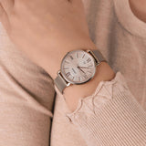 Fossil Jacqueline Mother of Pearl White Dial Gold Mesh Strap Watch for Women - ES4352 Authentic Buy Shop Now
