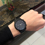 Fossil Neutra Chronograph Black Dial Black Leather Strap Watch for Men - FS5503 Authentic Buy Shop Now