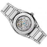 Fossil Everett Automatic Skeleton Blue Dial Silver Steel Strap Watch for Men - ME3220 Authentic Buy Shop Now