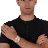 Guess Phoenix Multifunction Crystals Gold Dial Gold Steel Strap Watch For Men - GW0094G2 Authentic Buy Shop Now