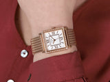 Guess Highline Off White Dial Rose Gold Stainless Steel Mesh Strap Watch For Women - W0826L3 Authentic Buy Shop Now