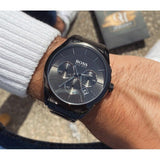Hugo Boss Onyx Black Dial Black Steel Strap Watch for Men - 1513365 Authentic Buy Shop Now