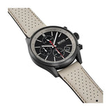 Hugo Boss Grand Prix Chronograph Black Dial Grey Leather Strap Watch for Men - 1513562 Authentic Buy Shop Now