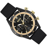 Hugo Boss Santiago Black Dial Black Nylon Strap Watch for Men - 1513935 Authentic Buy Shop Now