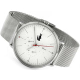 Lacoste Moon Multifunction White Dial Silver Steel Strap Watch for Men - 2011025 Authentic Buy Shop Now