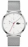 Lacoste Moon Multifunction White Dial Silver Steel Strap Watch for Men - 2011025 Authentic Buy Shop Now