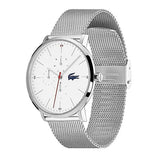Lacoste Moon Multifunction White Dial Silver Steel Strap Watch for Men - 2011025 Authentic Buy Shop Now