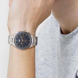 Lacoste Boston Chronograph Blue Dial Silver Steel Strap Watch for Men - 2011081 Authentic Buy Shop Now