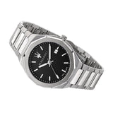Maserati Stile Analog Black Dial Silver Steel Strap Watch For Men - R8853142003 Authentic Buy Shop Now