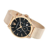 Maserati Epoca Black Dial Gold Mesh Bracelet Watch For Men - R8873618005 Authentic Buy Shop Now