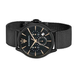 Maserati Epoca 42mm Black Dial Black Mesh Bracelet Watch For Men - R8873618006 Authentic Buy Shop Now