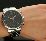 Tissot T Classic Tradition Chronograph Black Dial Silver Steel Strap Watch For Men - T063.617.11.067.00 Authentic Buy Shop Now