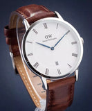 Daniel Wellington Dapper Bristol White Dial Brown Leather Strap Watch For Women - DW00100090 Authentic Buy Shop Now