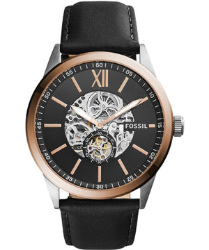Fossil Flynn Mechanical Black Dial Black Leather Strap Watch for Men - BQ2216 Authentic Buy Shop Now