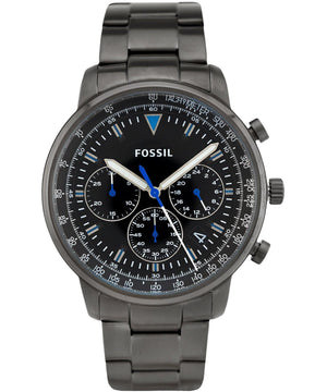 Fossil Goodwin Chrono Analog Black Dial Grey Steel Strap Watch for Men - FS5518 Authentic Buy Shop Now