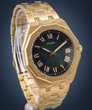 Guess Asset Quartz Green Dial Gold Steel Strap Watch For Men - GW0575G2 Authentic Buy Shop Now